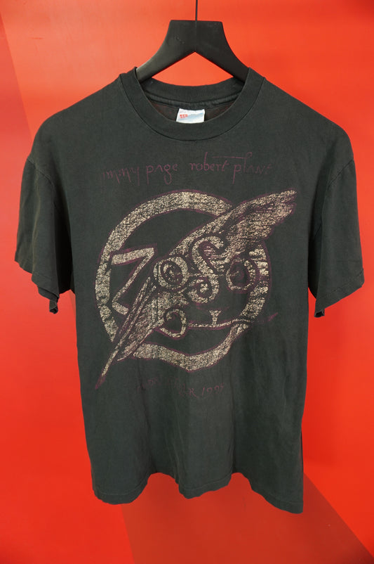 (M/L) Vtg Jimmy Page & Robert Plant Zoso Tour Single Stitch T-Shirt