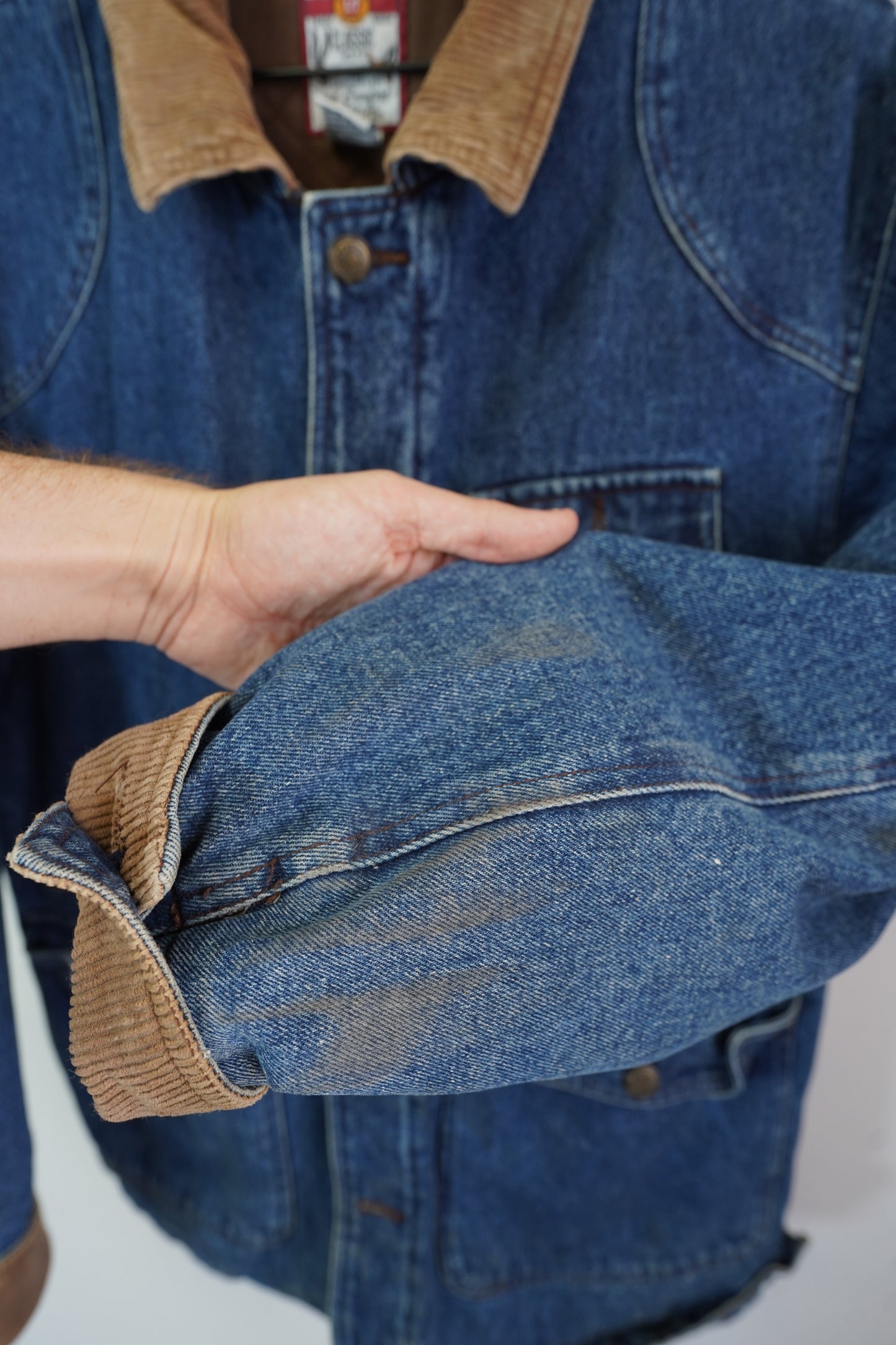 (M/L) Bugs Bunny Looney Tunes Denim Vintage Hunting Jacket