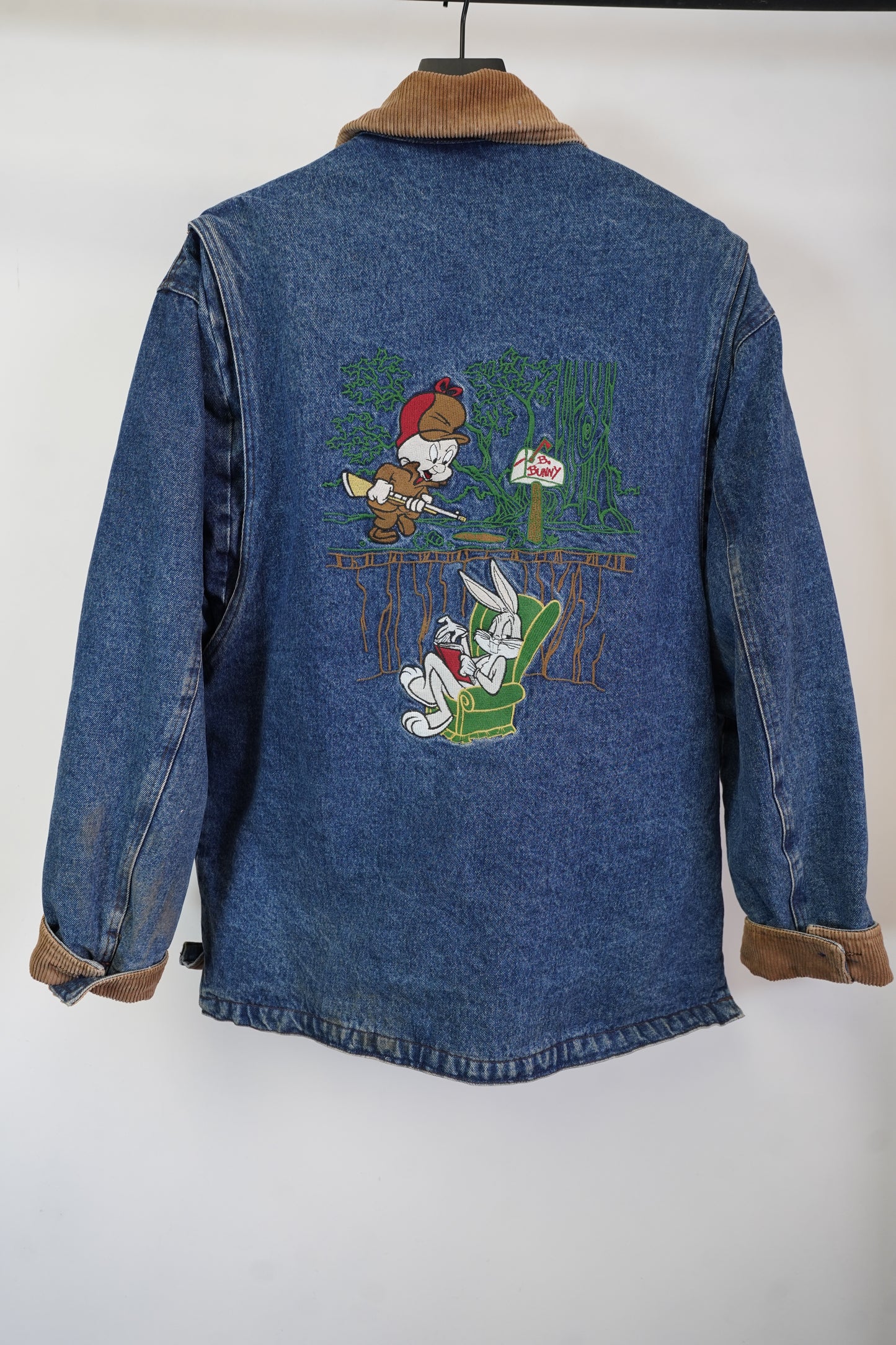 (M/L) Bugs Bunny Looney Tunes Denim Vintage Hunting Jacket