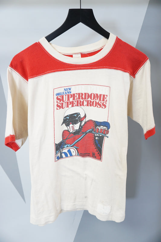(S) Vtg New Orleans Super Dome Supercross Single Stitch Ringer T-Shirt