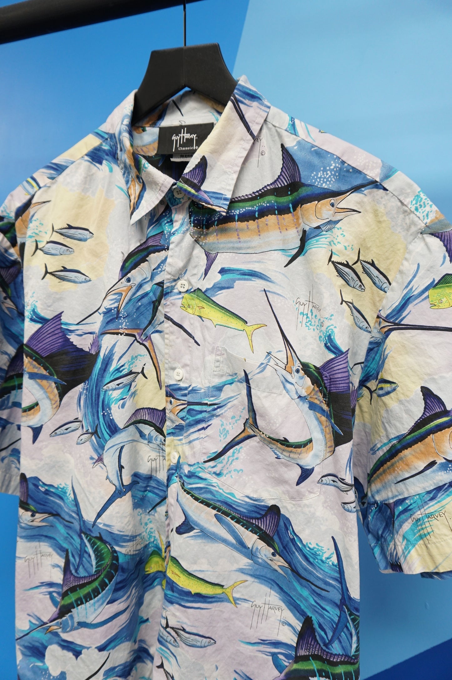 (XL) Vtg Guy Harvey Fish Button Up Shirt