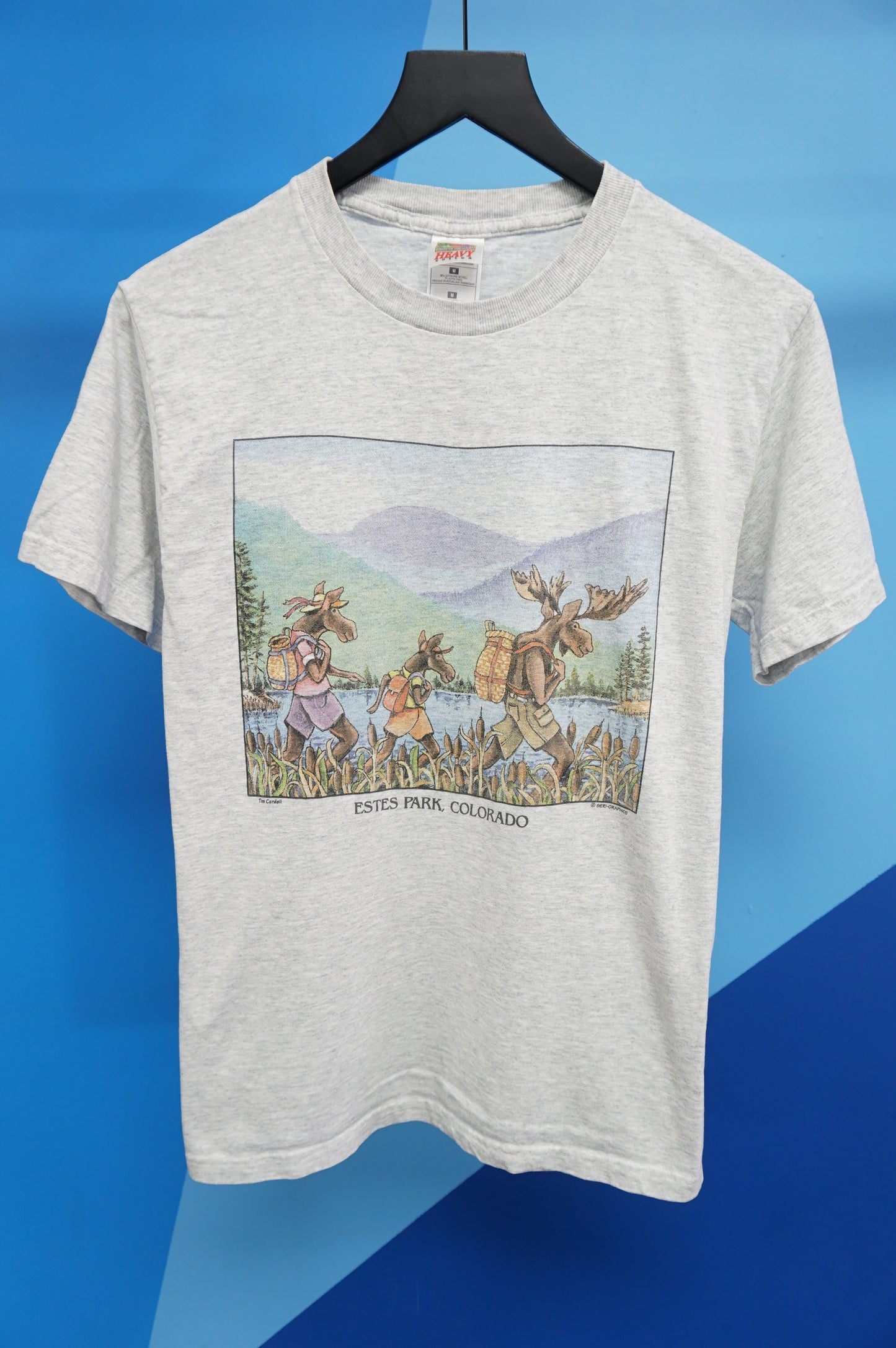 (S/M) Estes Park Moose Family T-Shirt