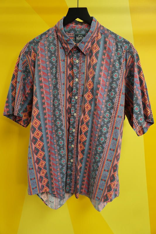 (XL/XXL) Vtg Aztec Woolrich Button Up Shirt