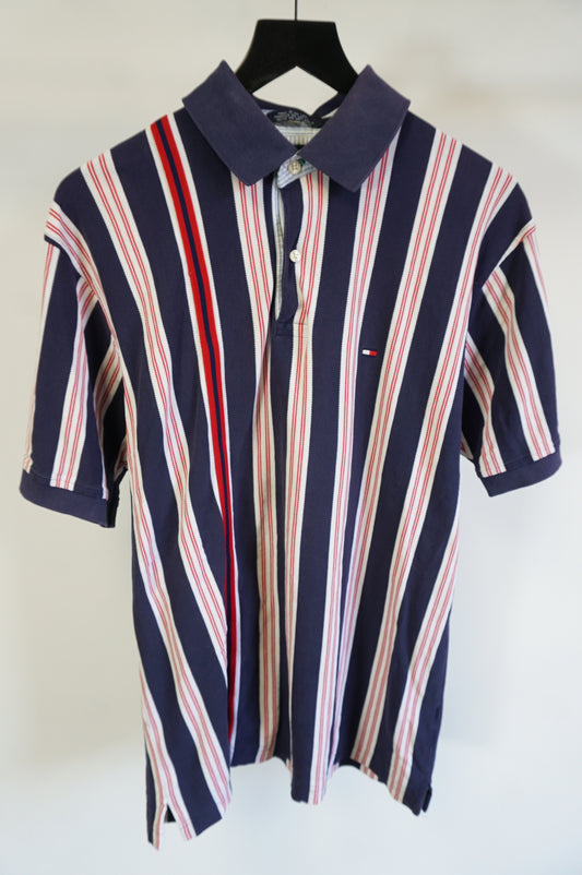 (M/L) Tommy Hilfiger Vtg Striped Polo Shirt