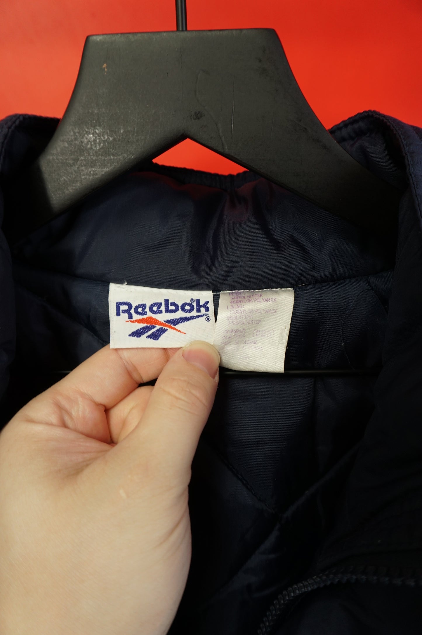 (XL/XXL) Vtg Reebok Big Logo Puffer Jacket