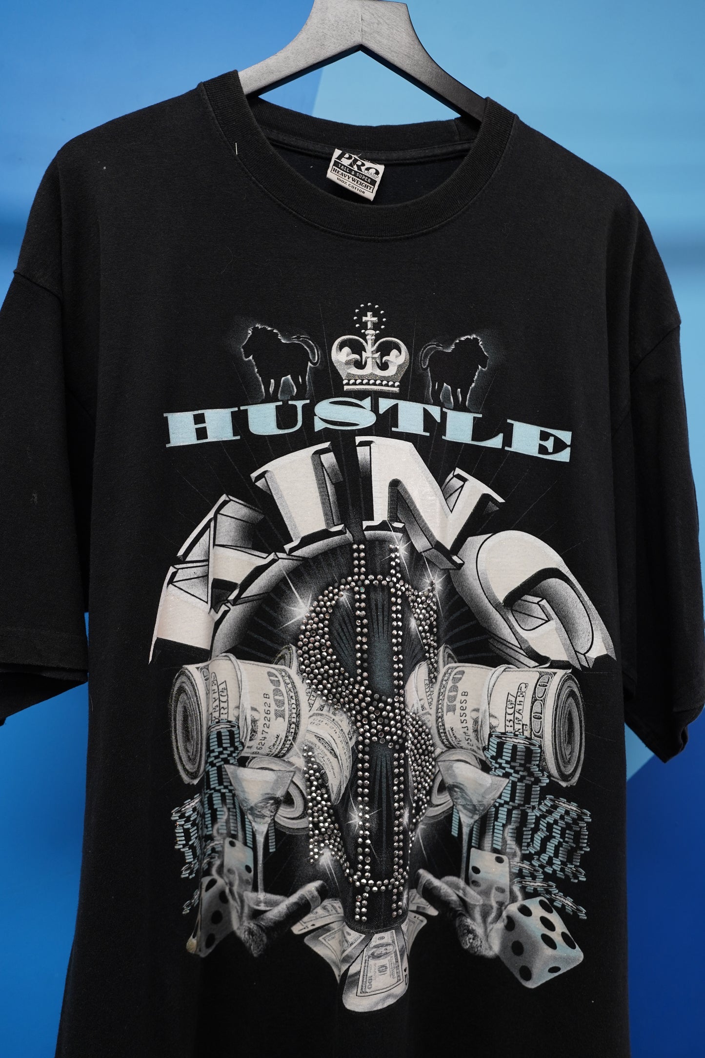 (XXL) Hustle King Y2K Rap T-Shirt