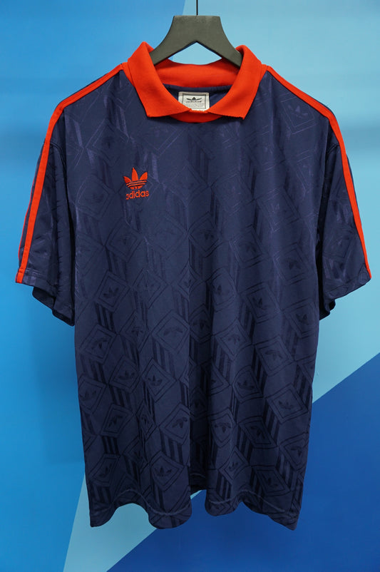 (XL) USA Made Navy &  Red Adidas Soccer Jersey