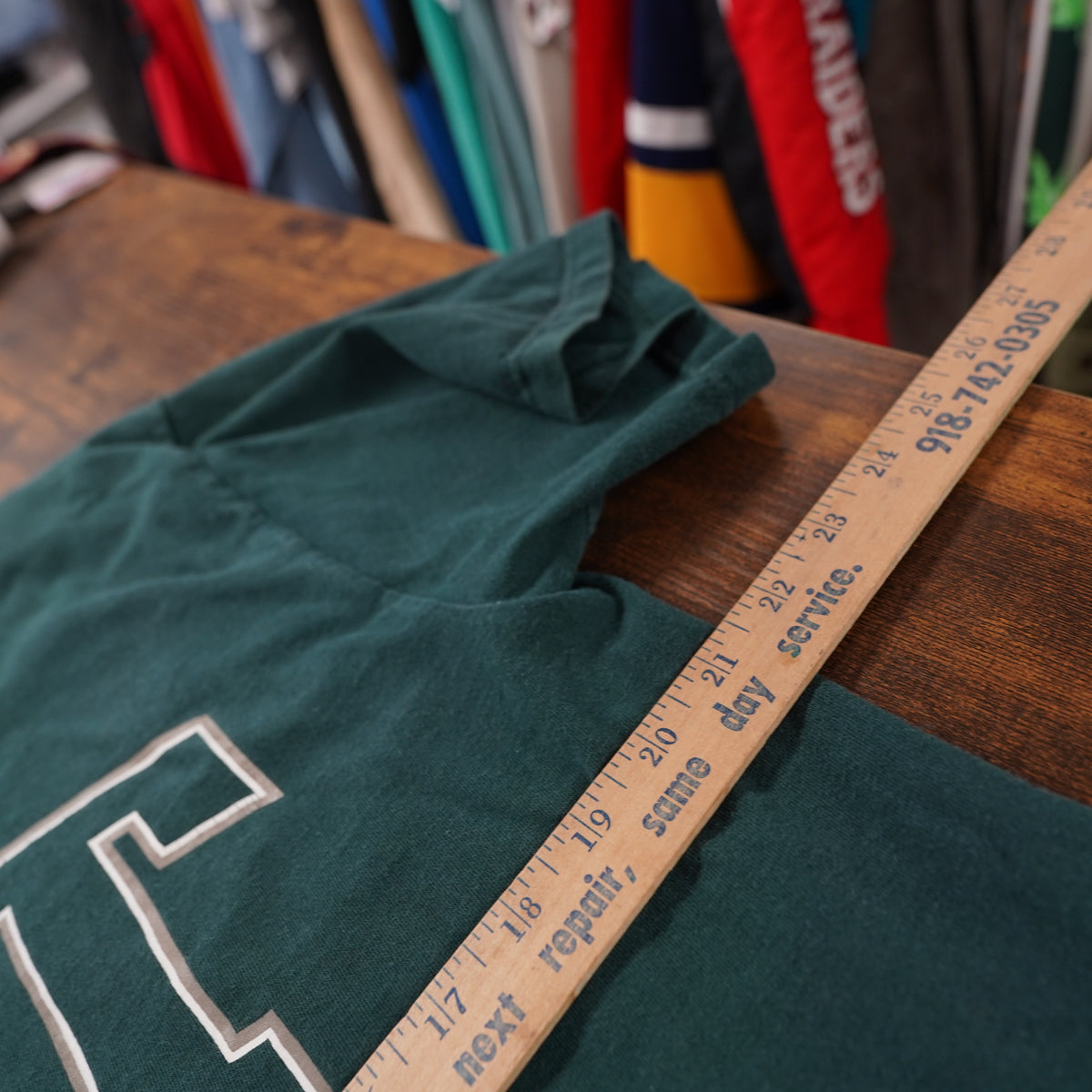 (L) Vintage 90s RIT Rochester Institute of Technology T-Shirt Green Gear For Sport L