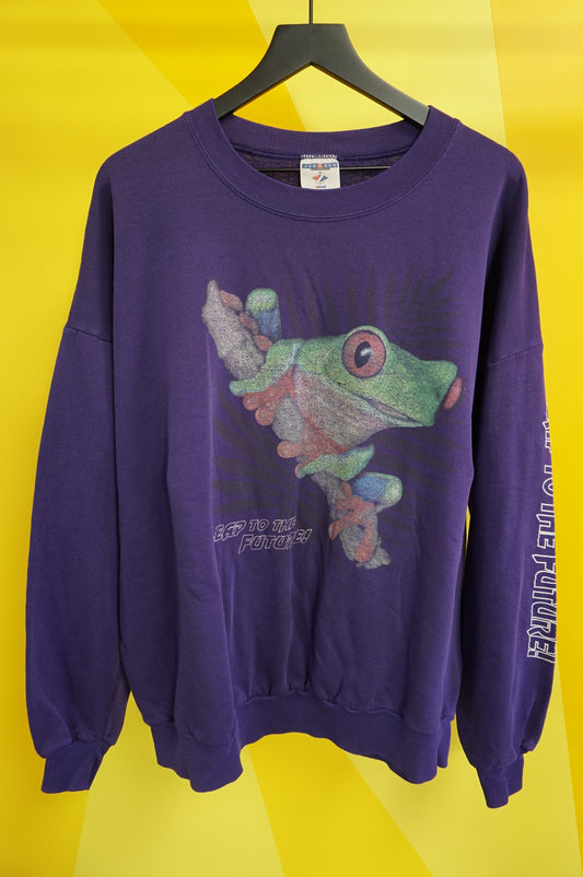 (3XL) Leap To The Future Frog Crewneck
