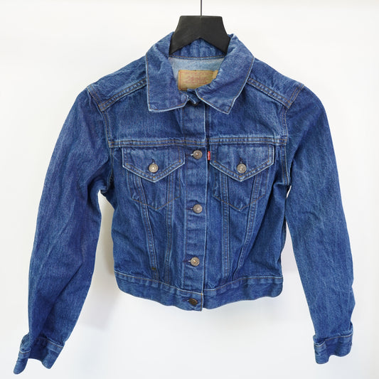 (Boys M) Vintage 90s Levis Kids Denim Trucker Jacket Made in USA Medium Wash Size M