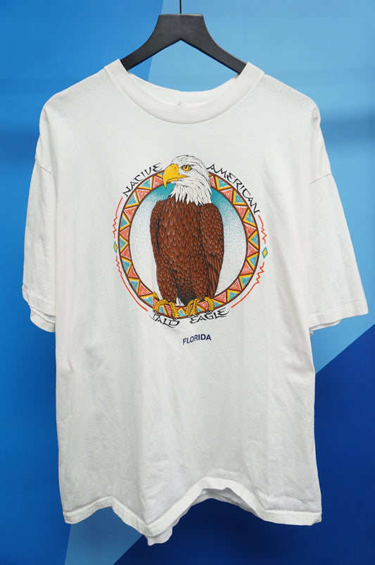 (XXL) Vtg Native American Bald Eagle Single Stitch T-Shirt
