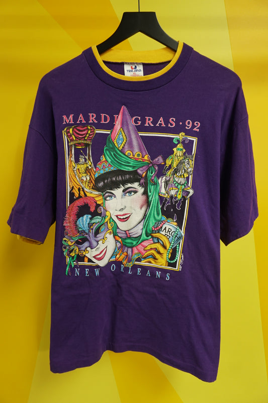 (XL)  1992 Mardi Gras New Orleans Single Stitch T-Shirt