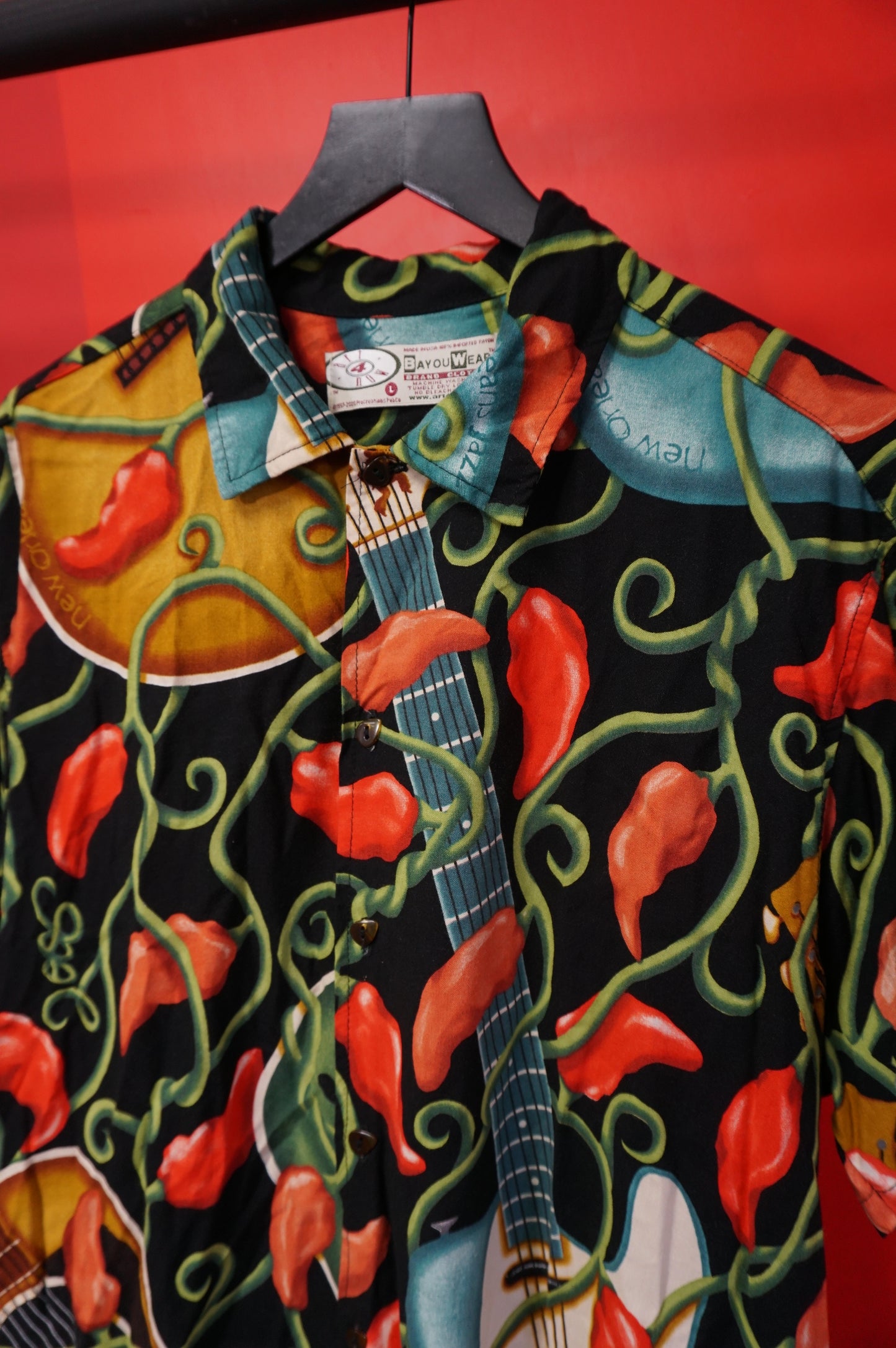 (L) New Orleans Jazz Fest Button Up Shirt