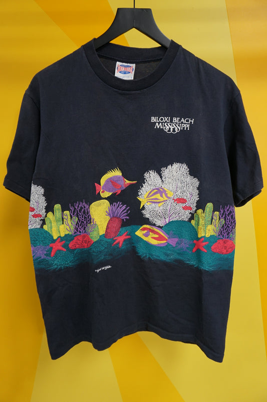 (M/L) 1991 Biloxi Single Stitch Fish T-Shirt