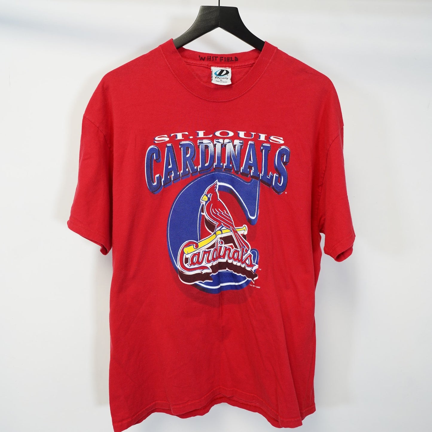 (XL) Vintage St. Louis Cardinals 2002 Dynasty Baseball T-Shirt Red