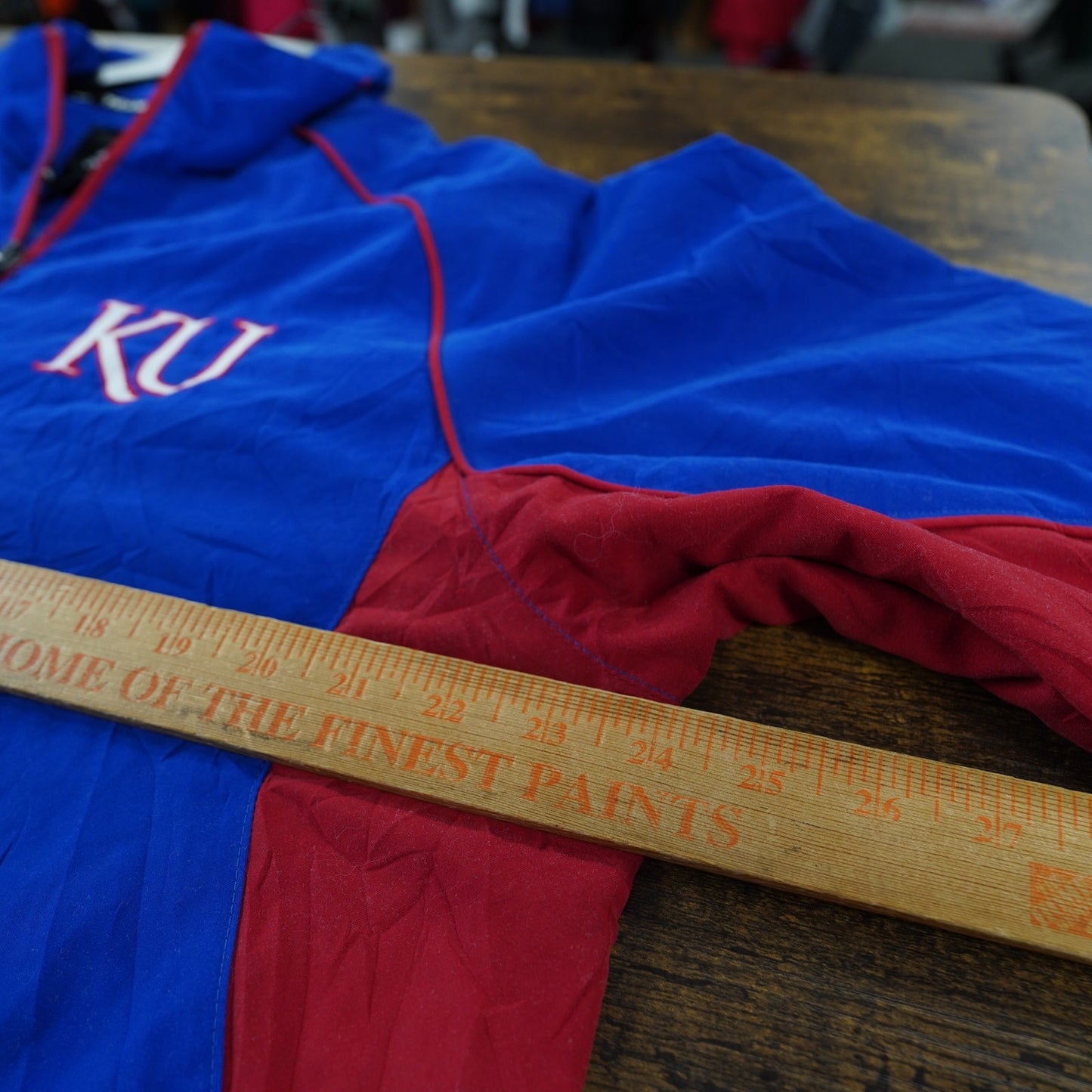 (S) Adidas Kansas Jayhawks Embroidered Windbreaker Track Jacket Men's S Blue