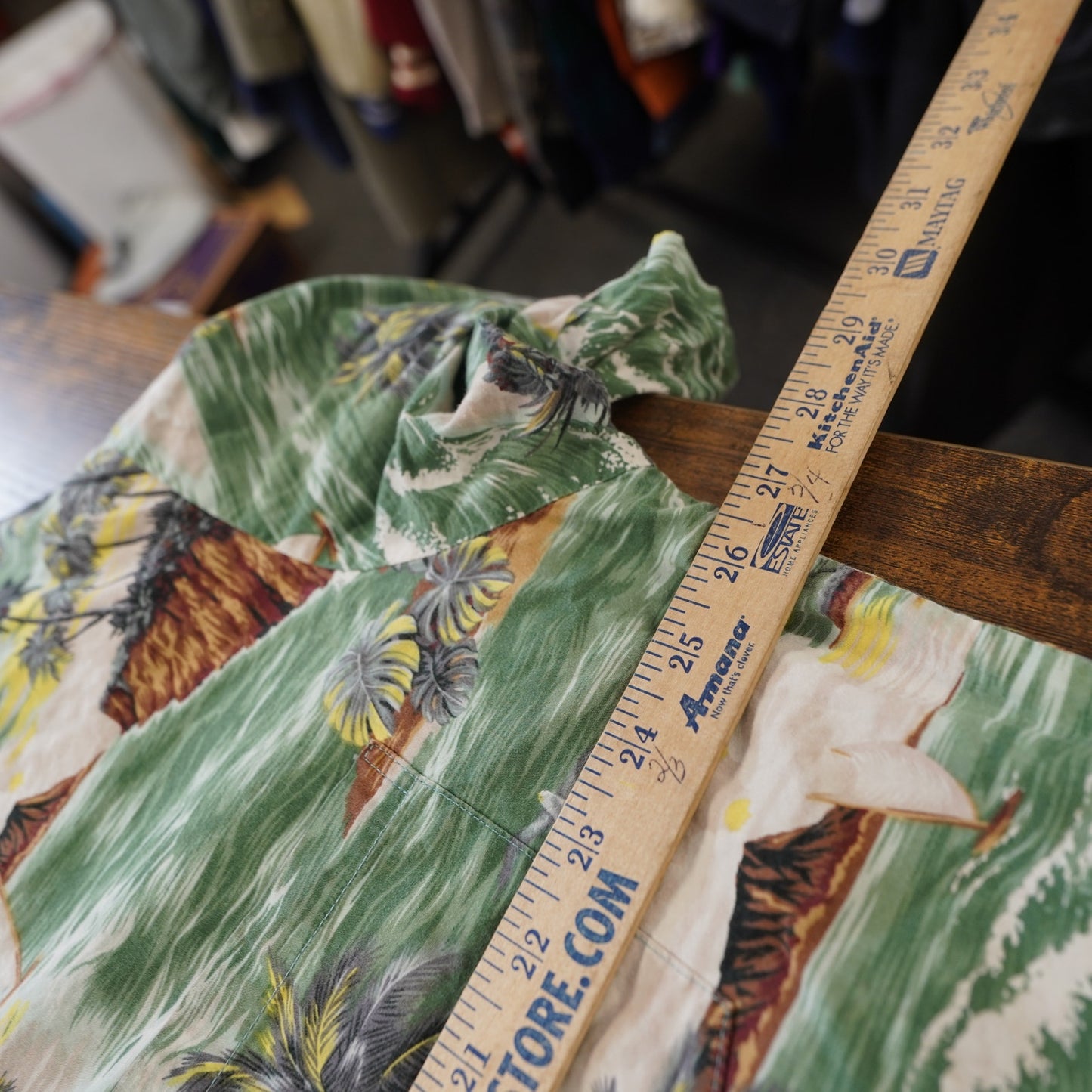 (XXL) Vintage 90s Pacific Legend Hawaiian Shirt Men's XXL Floral Tropical Green Palm