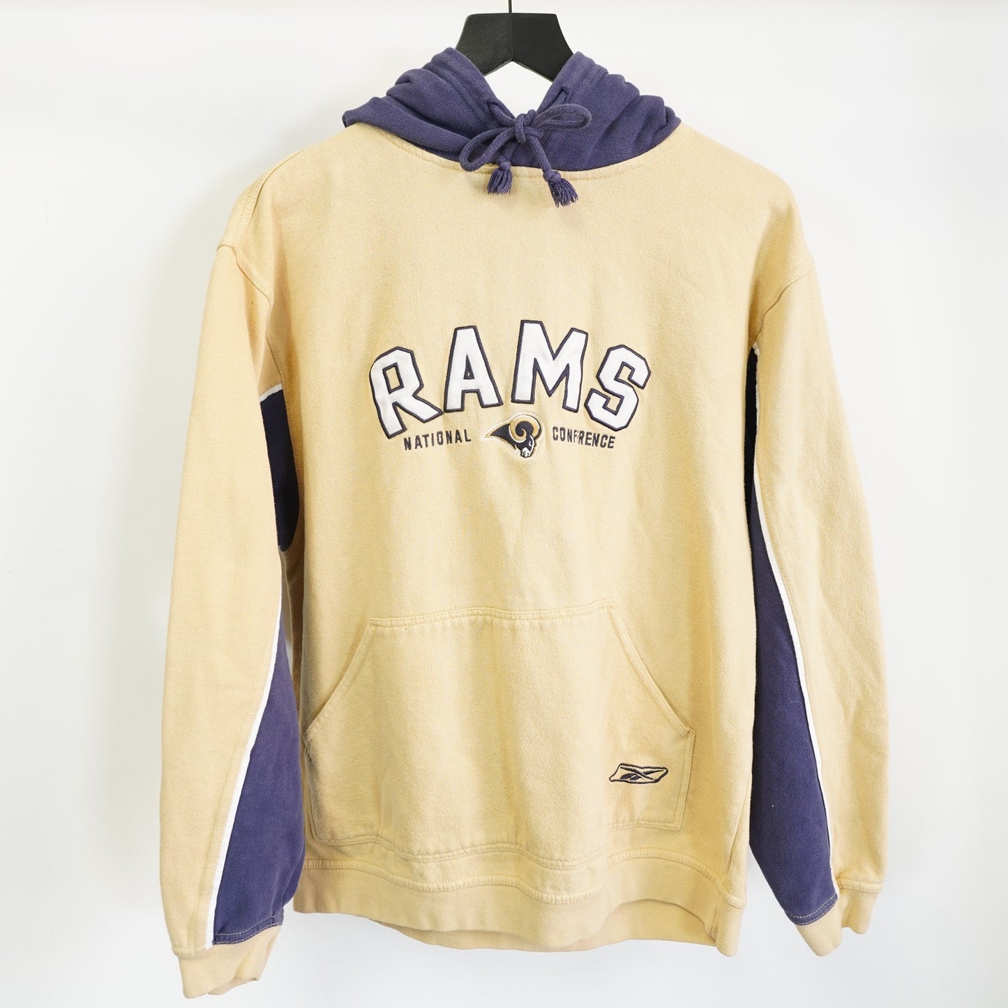 (M) Vintage LA St. Louis Rams Reebok Hoodie Men's M Gold Y2K 2000s Football NFL