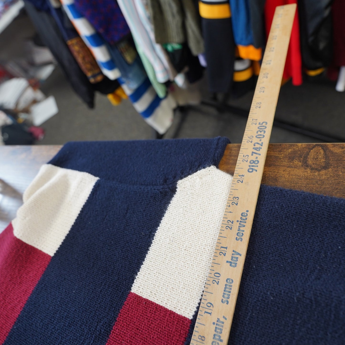 (L) Vintage 90s Cotton Traders Stars & Stripes American Flag Knit Sweater Men's L