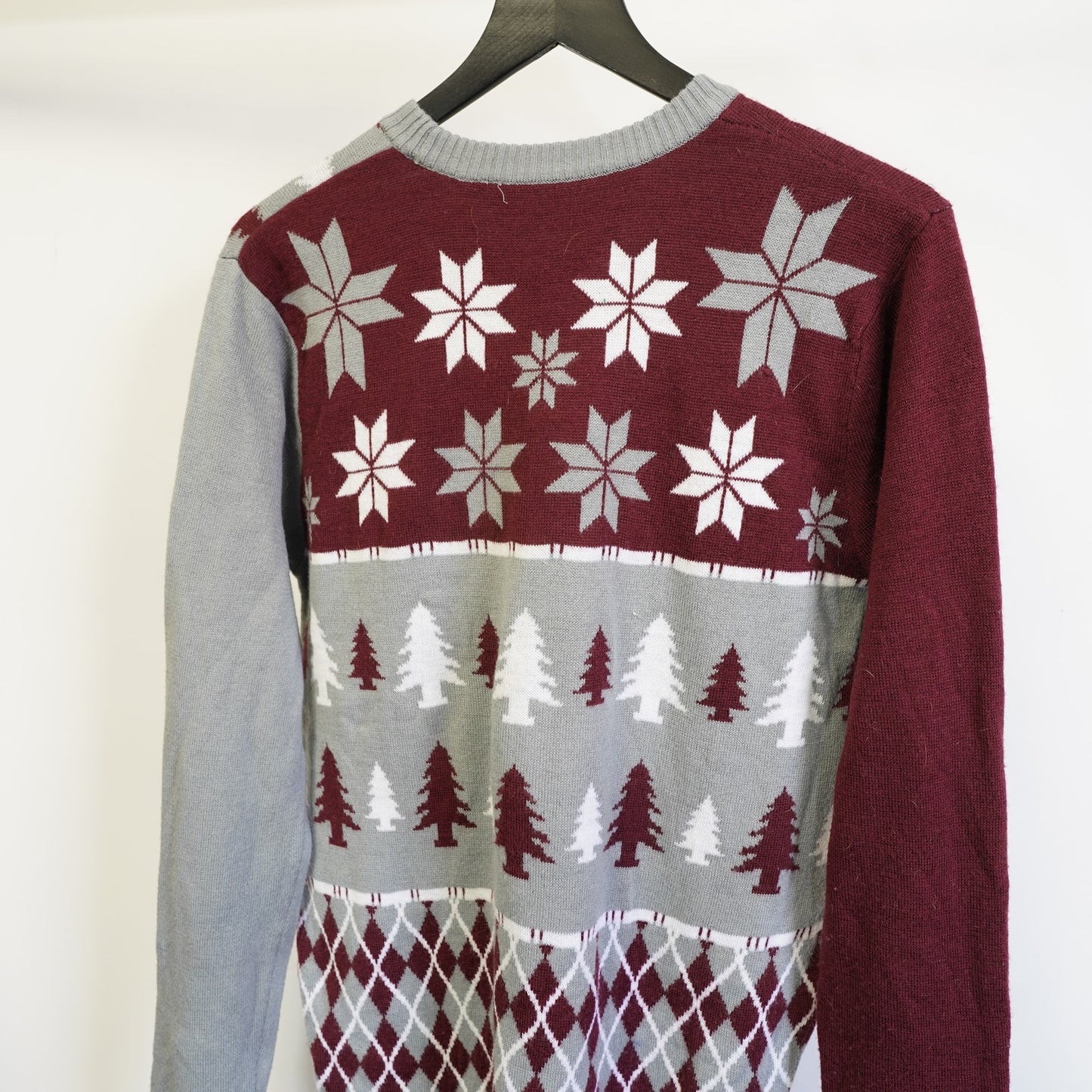 (M) Texas A&M Aggies Knit Christmas Sweater Men's M Maroon Gray ATM