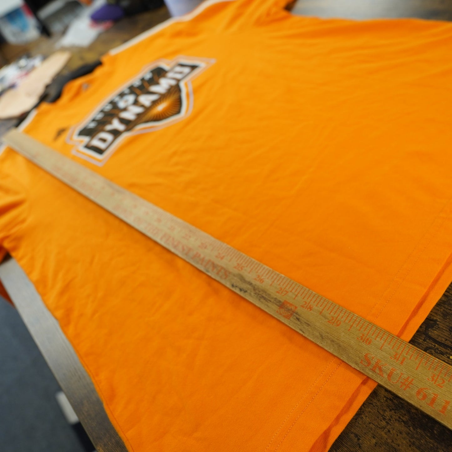 (L) Vintage Adidas Houston Dynamo Adidas LS Soccer T-Shirt Men's L Orange MLS Futbol