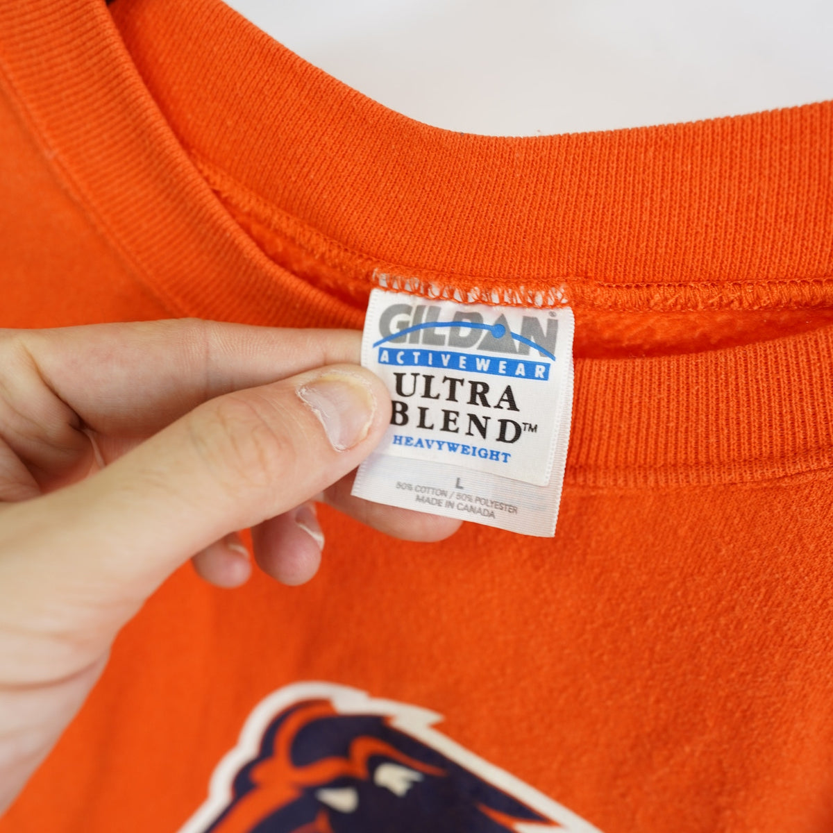 (L) Vintage Boise State Broncos 90s Crewneck Sweatshirt Men's L orange Blue Retro