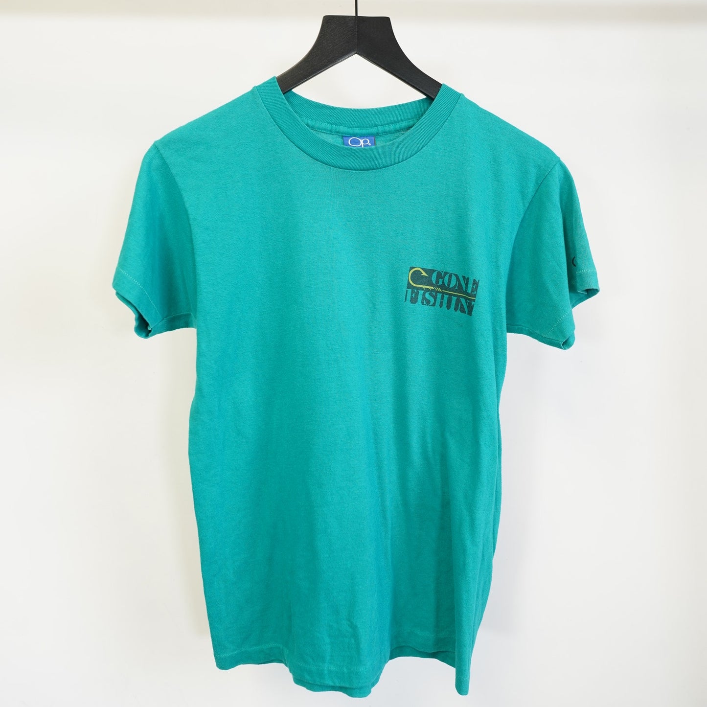 (XS) Vintage Ocean Pacific Surf & Skate T-Shirt Men's XS Youth XL Aqua Single Stitch