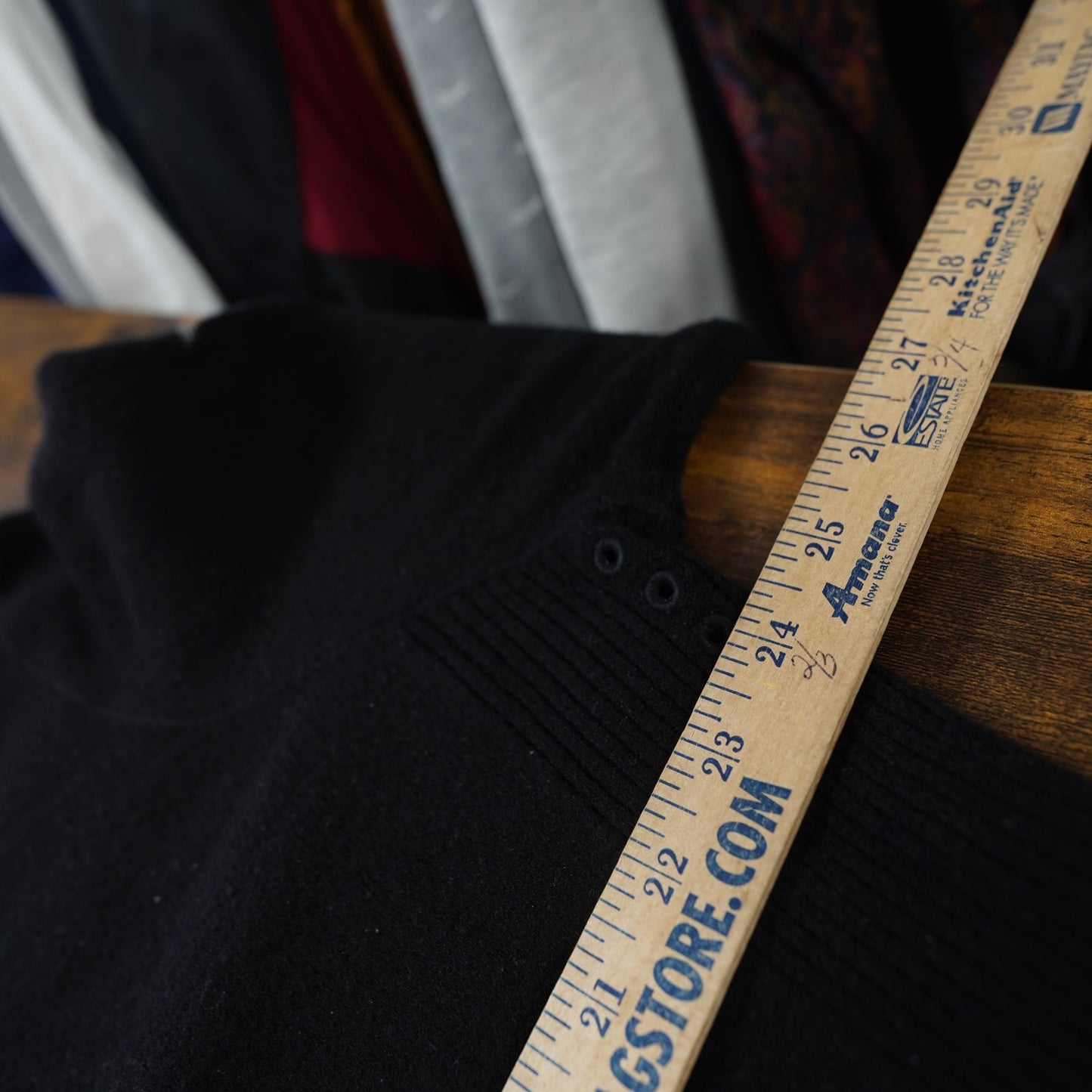 (XL) Vintage Polo Ralph Lauren Wool Heavy Pullover 1/4 Sweater Men's XL Black Henley