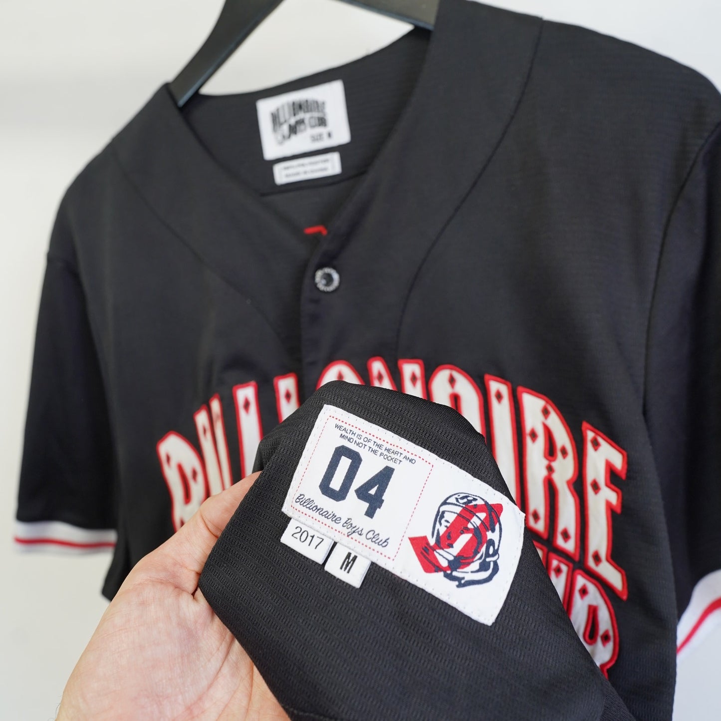 (M) Billionaire Boys Club Stitched Baseball Jersey Men's M Black Streetwear 2017