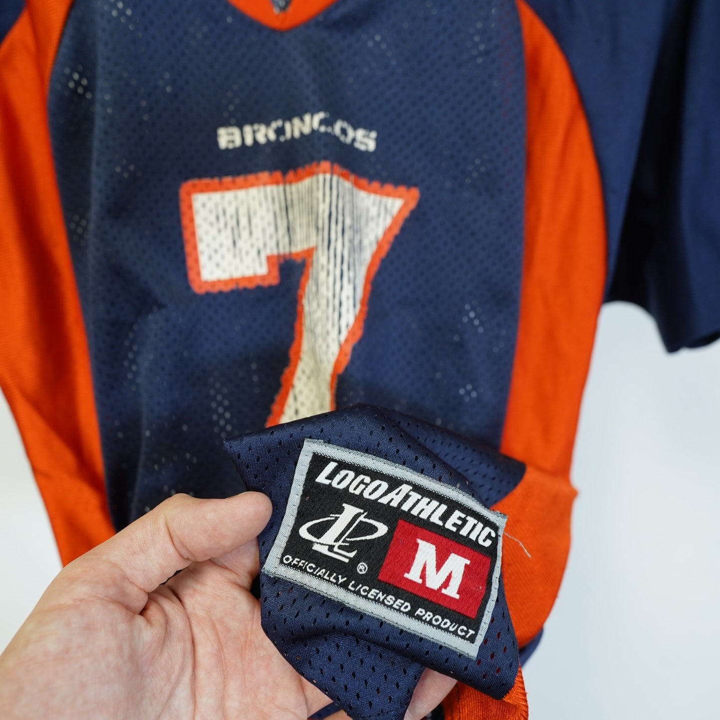 (Youth M) Vintage John Elway Denver Broncos Logo Athletic Football Jersey Youth M Kids