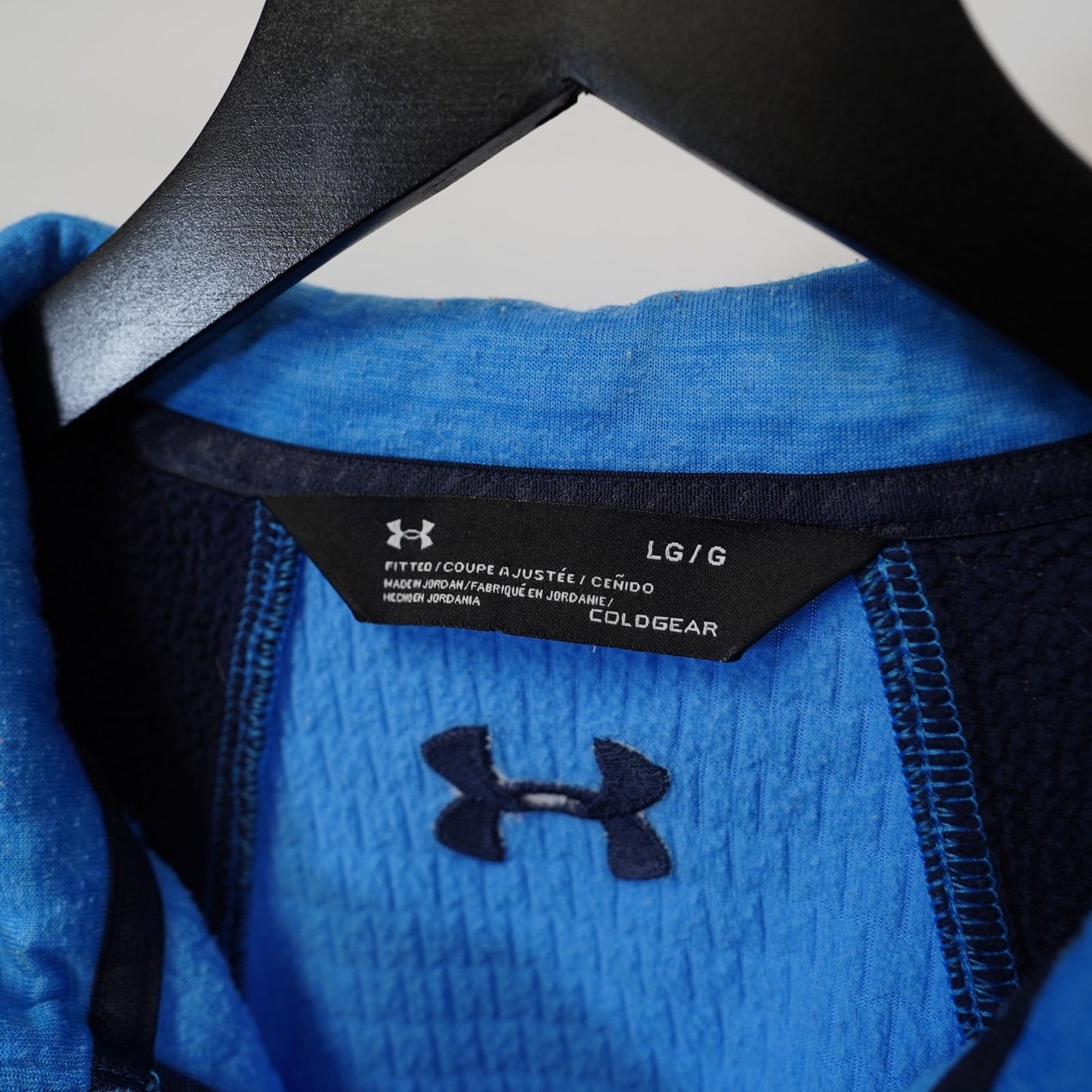 (L) Under Armour ColdGear Expanse 1/4 Zip Fleece Pullover Men's L Blue Golf