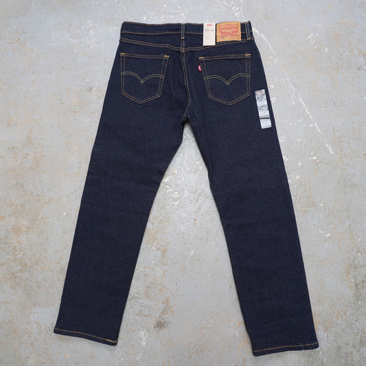 Levi's Strauss 505 Regular Fit Dark Blue Jeans Men's 34x30 Stretch New w/tags