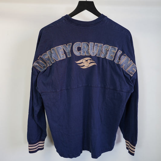 (Women's XS) Disney Cruise Line Spirit Jersey Navy Blue Glitter Rose Gold