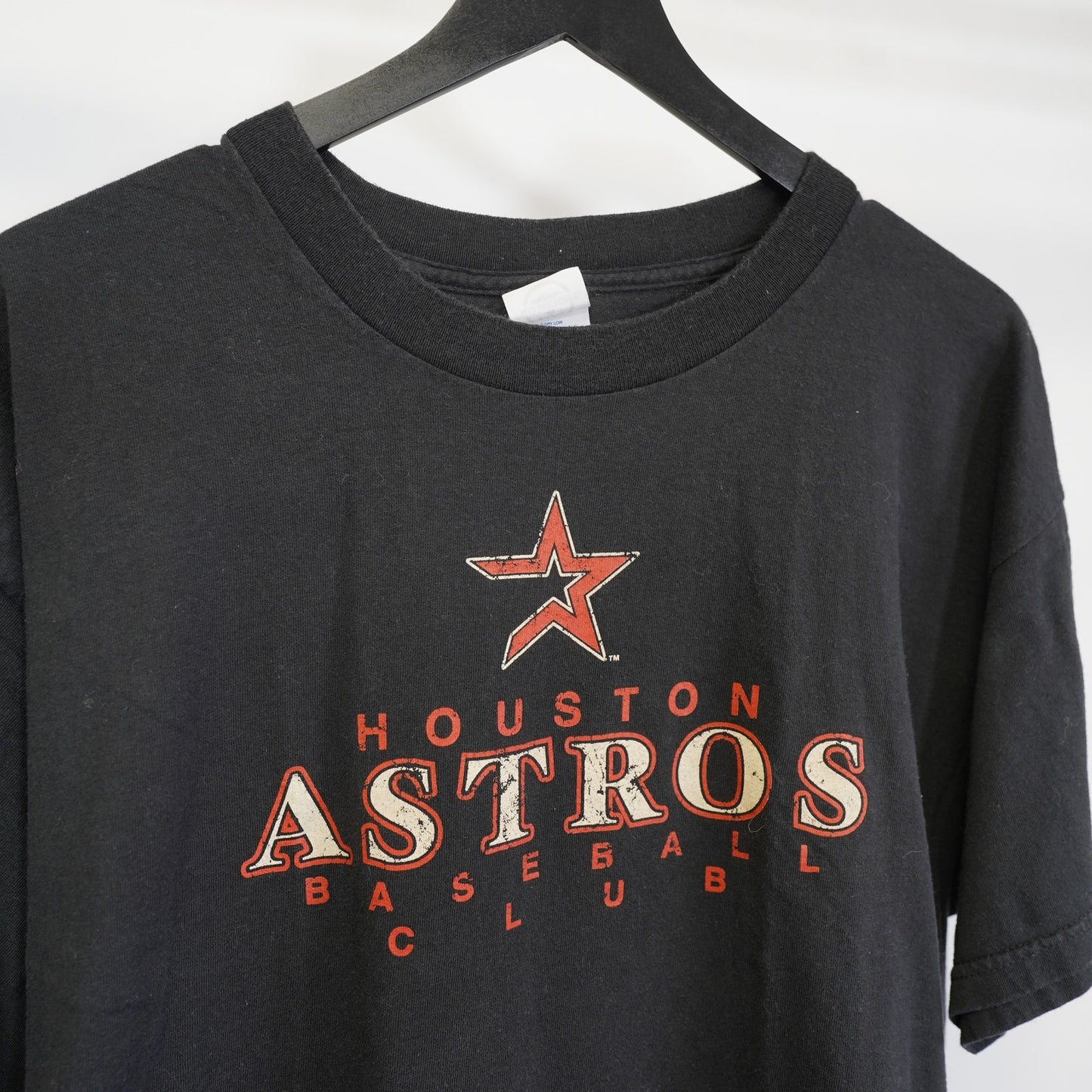 (XL) Vintage Houston Astros Y2K Big Logo Baseball T-Shirt Men's XL Black 2000s H-Town
