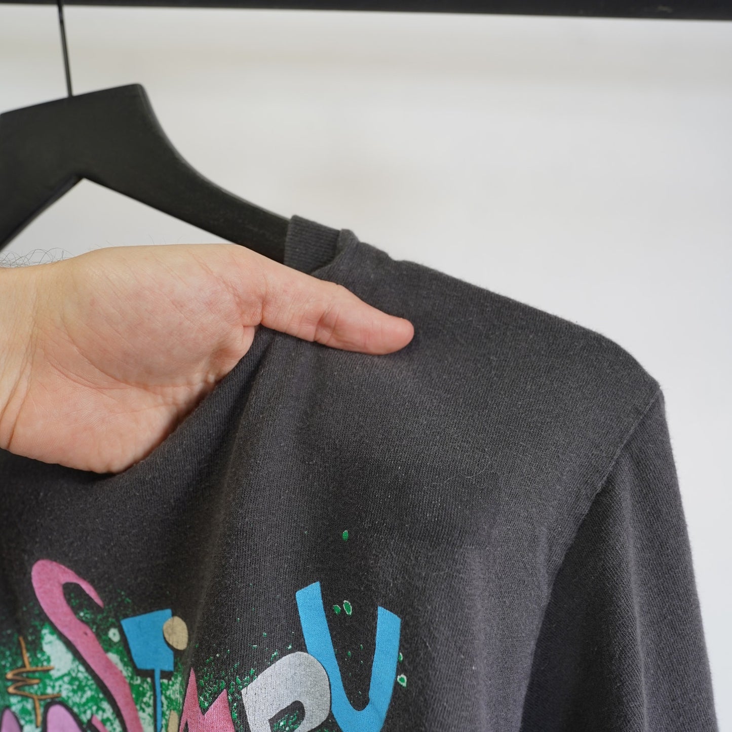 (L) Vintage The Ren & Stimpy Changes T-Shirt Size L 1991 Black Single Stitch