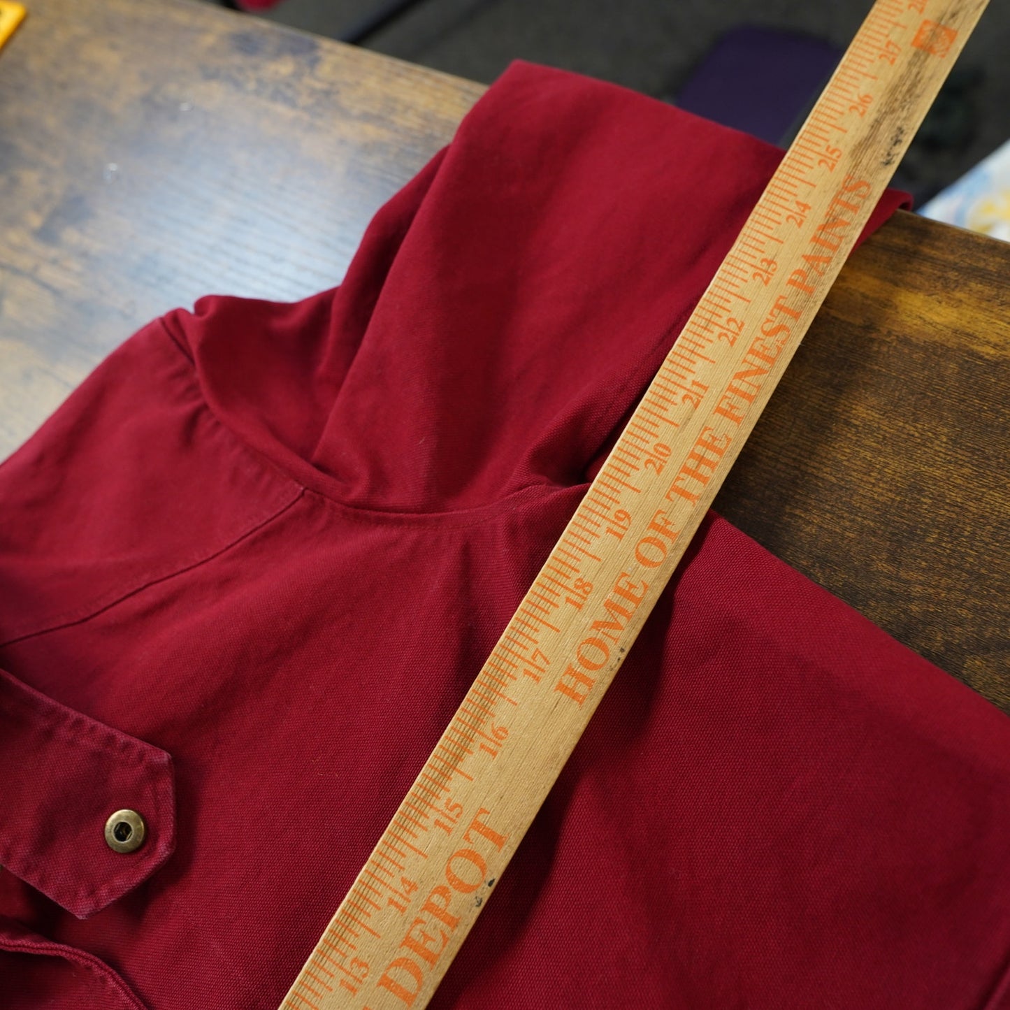 (Women's S) Lauren Ralph Lauren Canvas Fireman's Peacoat Jacket Red Preppy