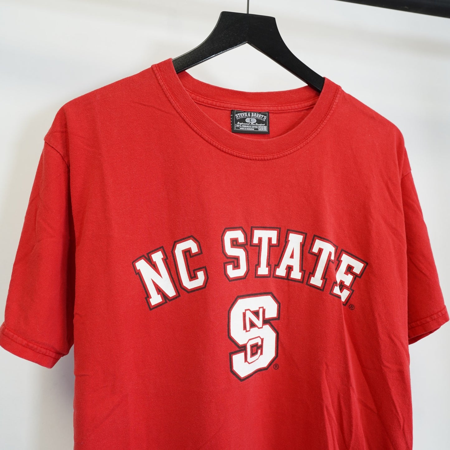 (L) Vintage NC State Wolfpack Steve & Barry's T-Shirt Men's L Red North Carolina