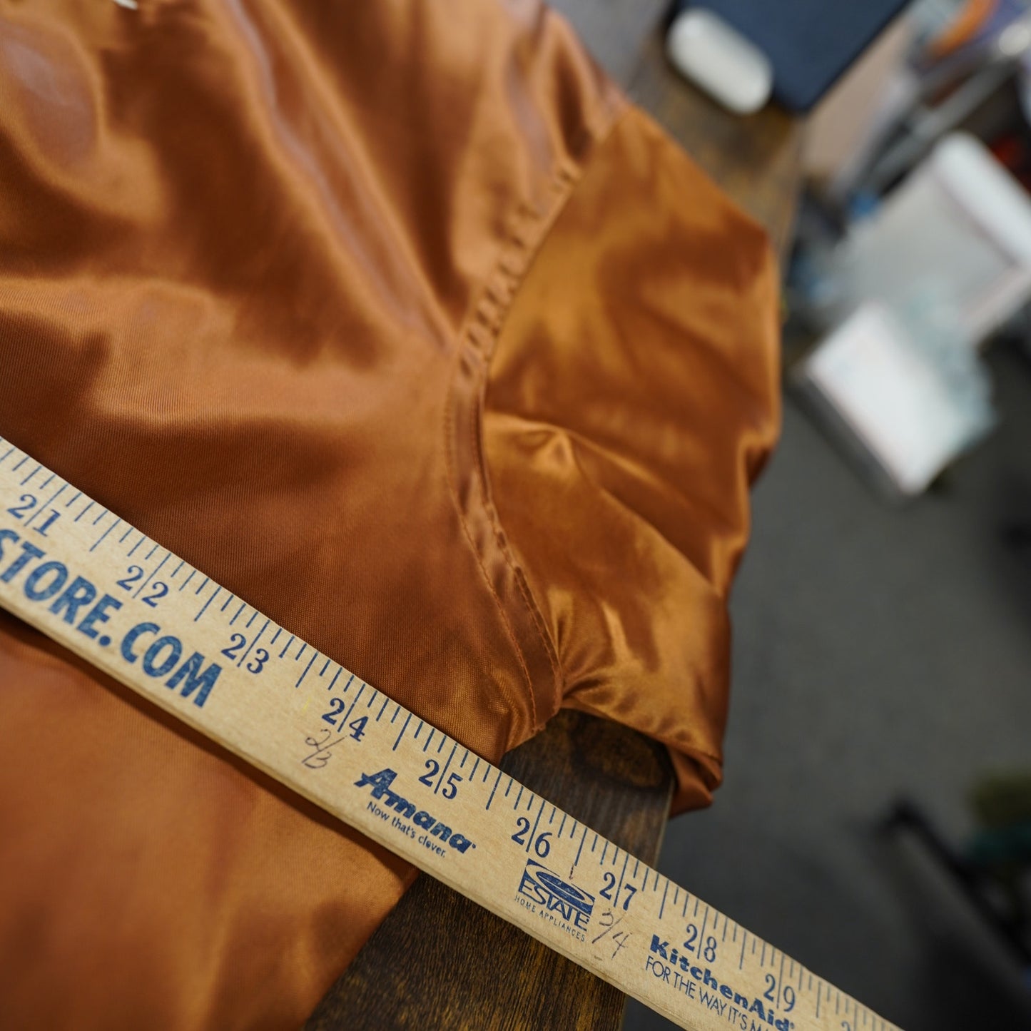 (L) True Vintage Texas Longhorns 1970s Satin Jacket Men's L Burnt Orange Sewn UT