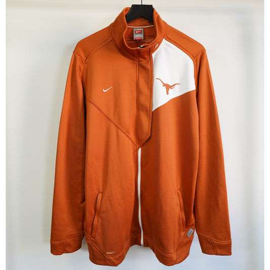 (XXL) University of Texas Longhorns Team Nike Fit Dry Jacket Men's XXL Orange Full Zip