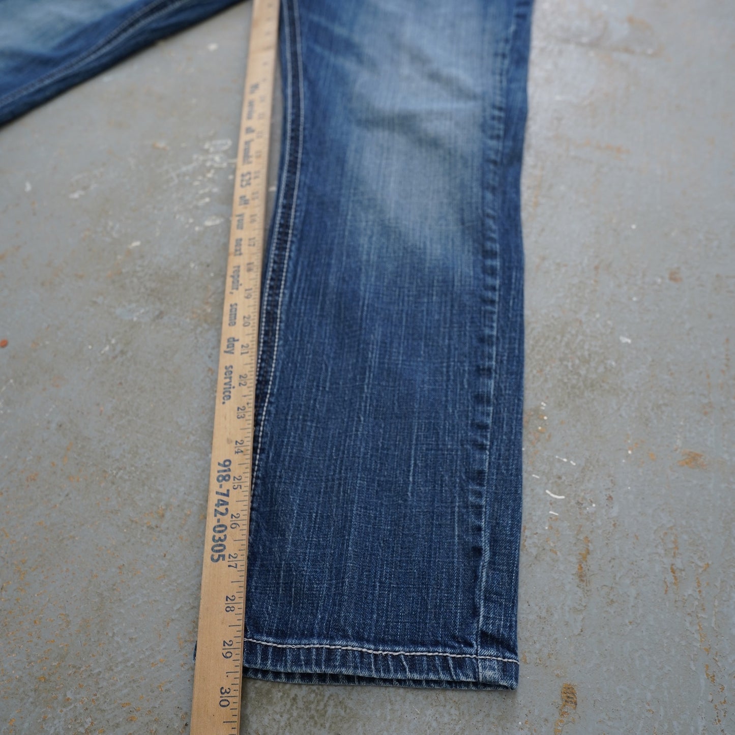 (36x30) Vintage Harley Davidson Straight Leg Biker Blue Jeans Men's 36x30 Denim Y2K 2000