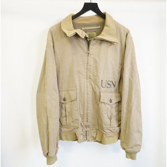 (L) Vintage US Navy Willis & Geiger Aeronautic Pilot Bomber Jacket Men's Sz 44 Tall