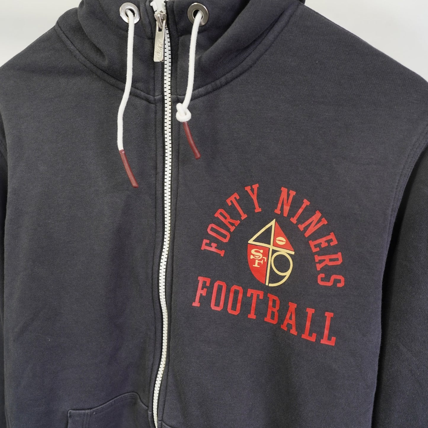 (L) San Francisco 49ers Nike NFL Full Zip Hoodie Men's L Black Retro Sideline