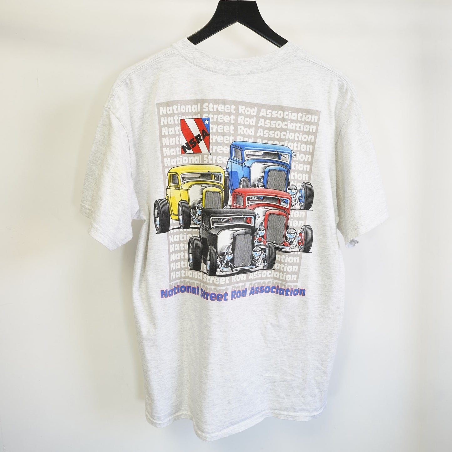 (L) Vintage Street Hot Rod Nationals Racing T-Shirt Men's L 2000s Gildan Gray Y2K