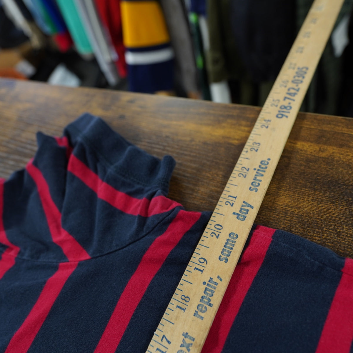 (XXL) Vintage Abercrombie & Fitch Y2K Striped Henley Muscle T-Shirt Men's XXL Blue Red