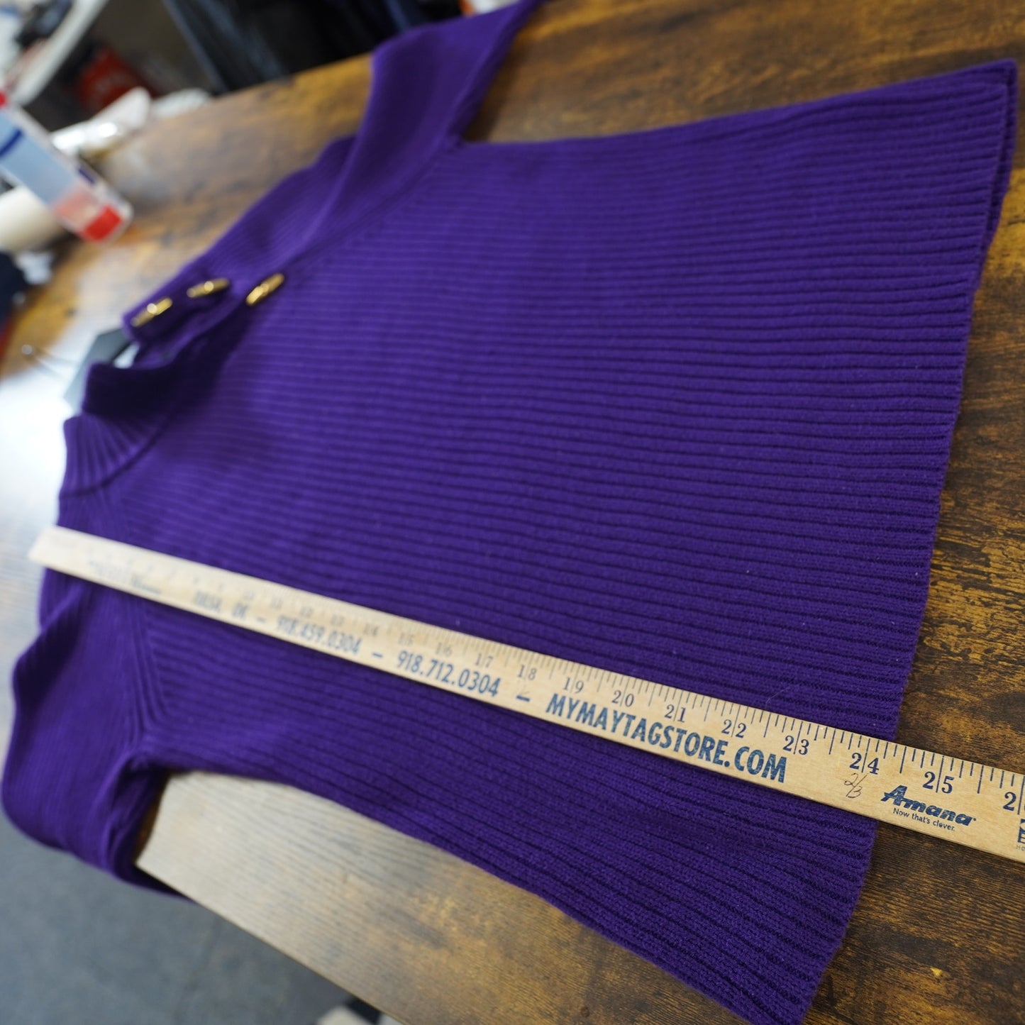 (Women's L) Lauren Ralph Lauren Purple Knit Turtleneck Sweater Women's Large Ribbed
