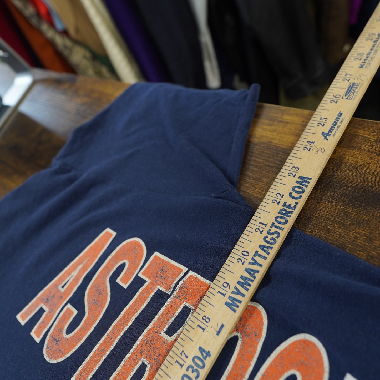 (L) Vintage Houston Astros Logo 7 1990 MLB Baseball T-Shirt Men's L Blue Astrodome