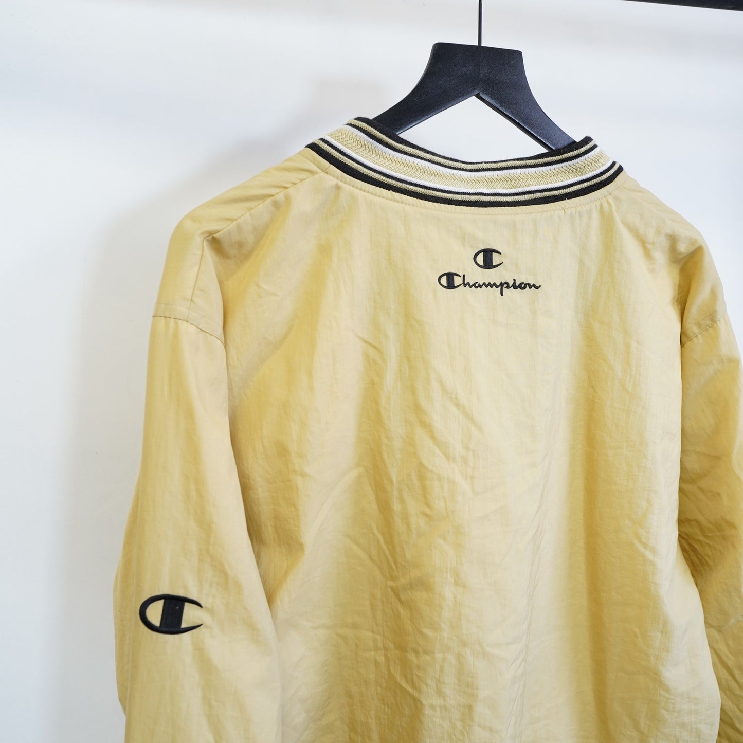 (M) Vintage Missouri Tigers Champion Embroidered Windbreaker Pullover Men's M Gold