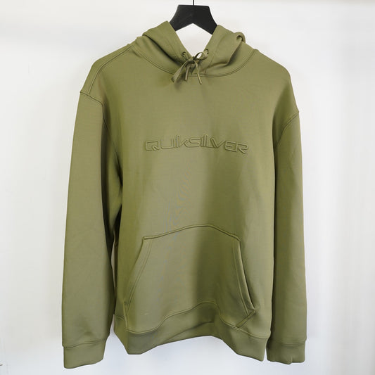 (L) Quicksilver New w/tags Surf & Skate Y2K Hoodie Men's L Olive Green 2000s Retro