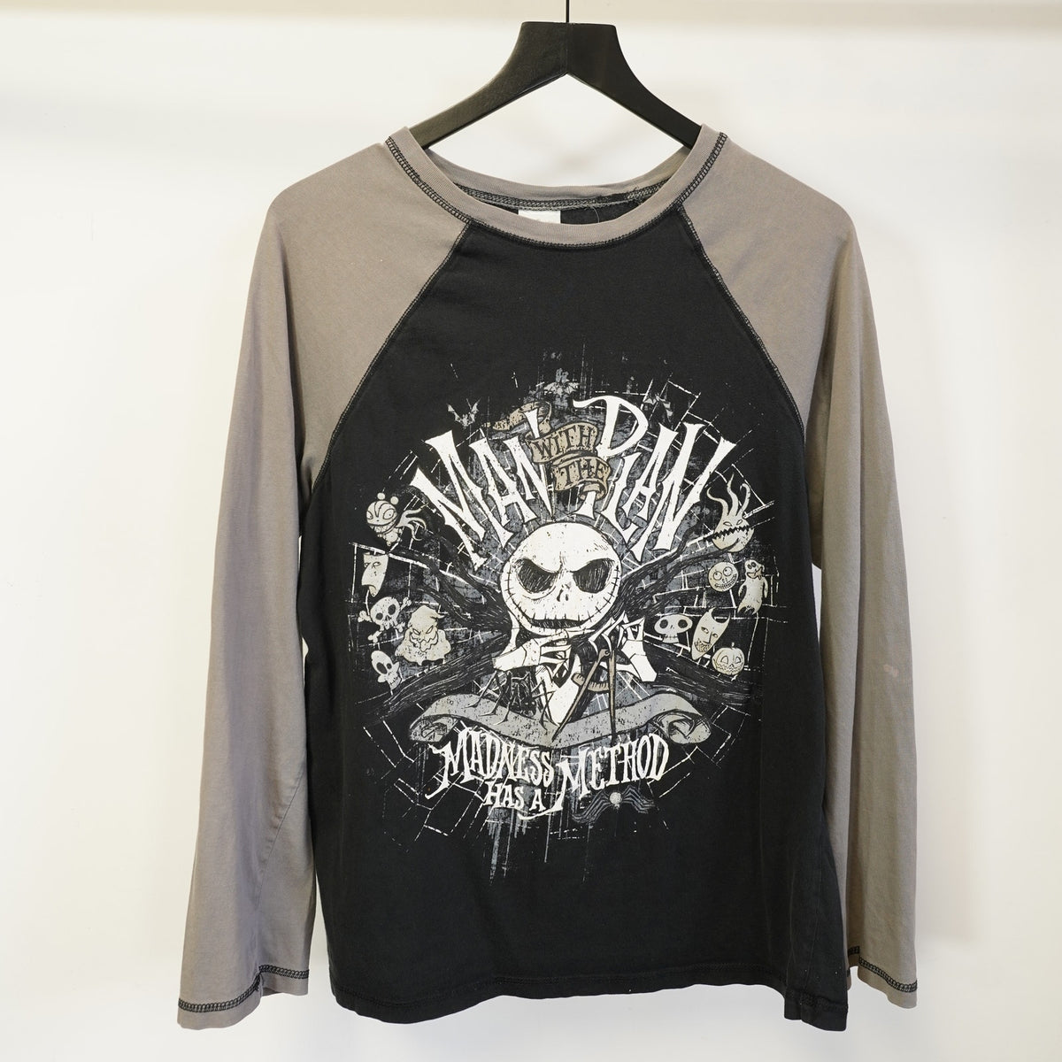 (M) The Nightmare Before Christmas Disney Longsleeve T-Shirt Men's M Black Gray