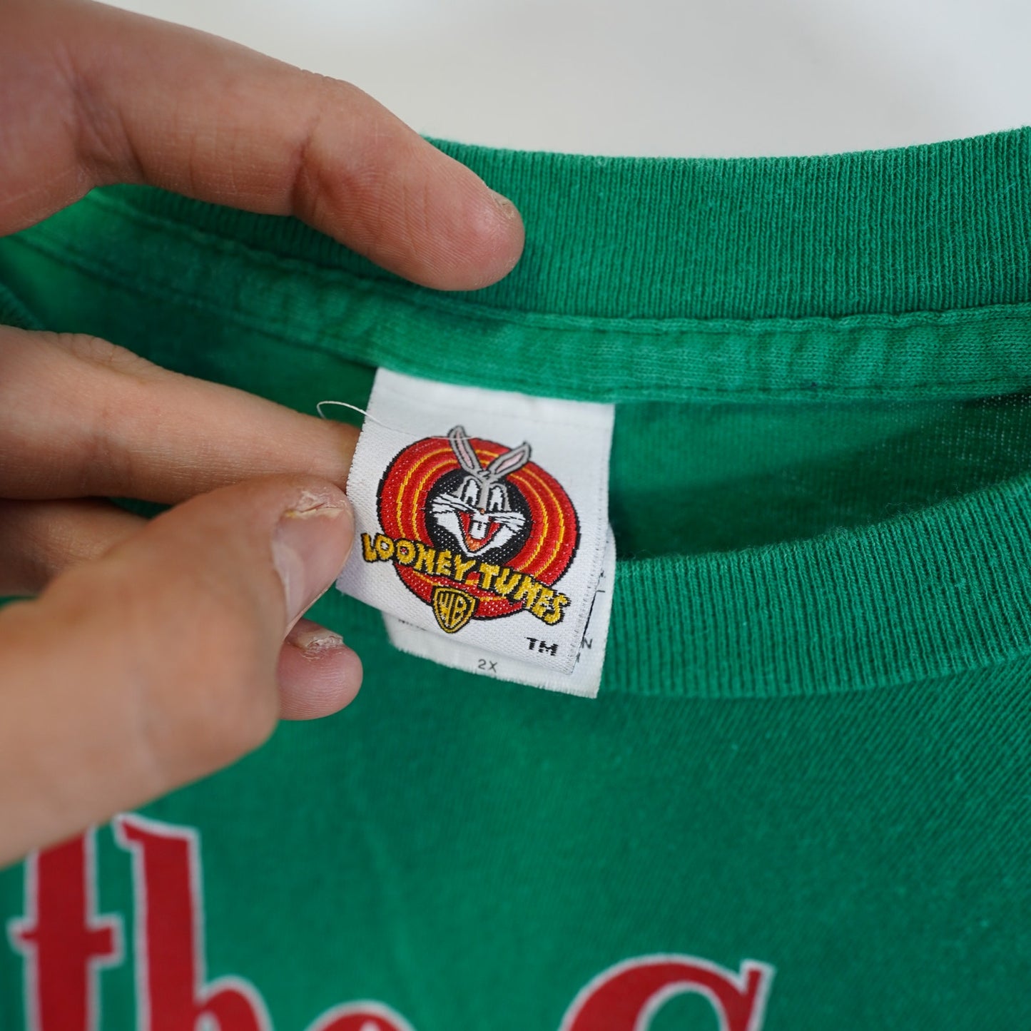 (XXL) Vintage Looney Tunes Christmas Sleep T-Shirt Tweety Sylvester Men's XXL Green 90